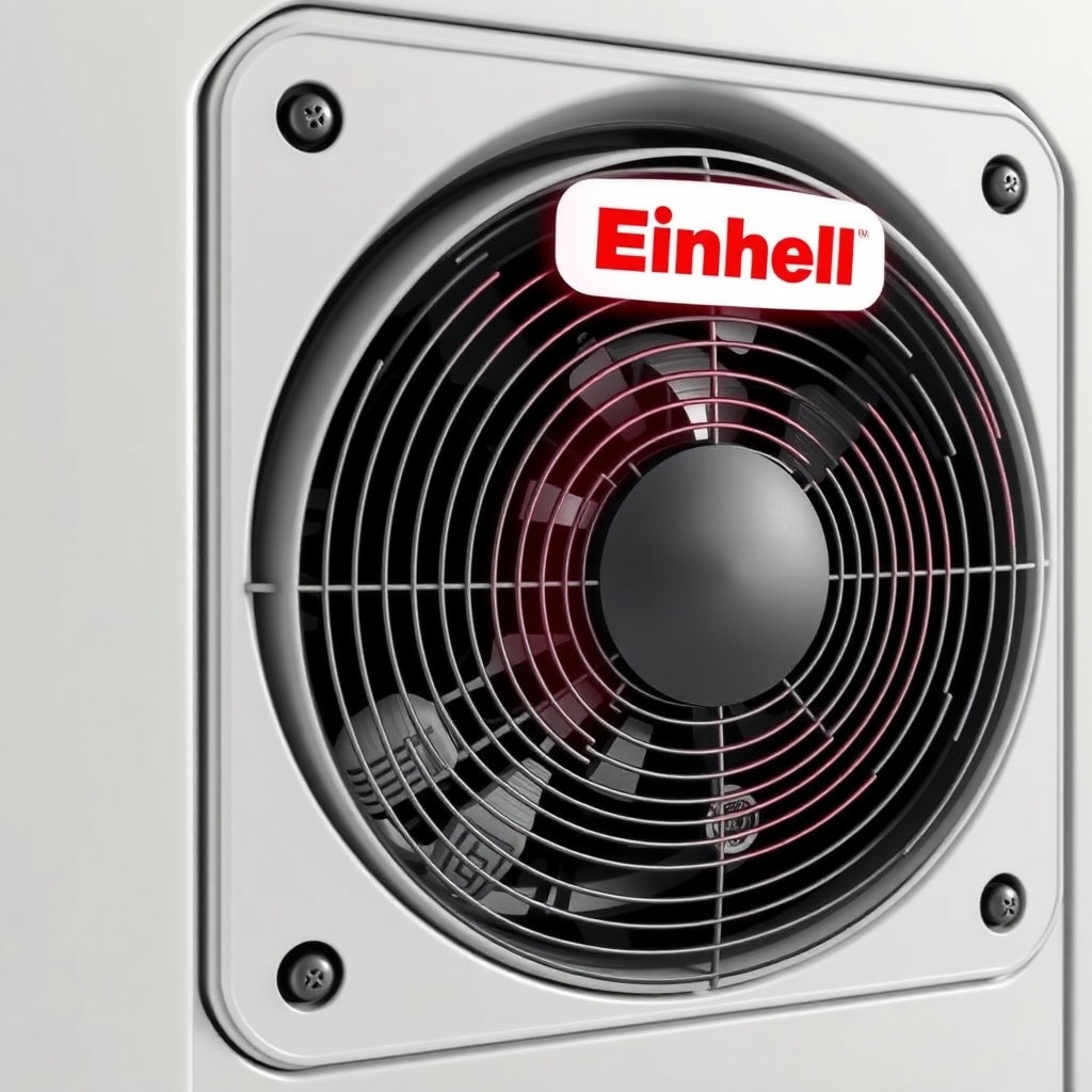 A photorealistic close-up of the Einhell TC-AC 190/24/8 compressor unit