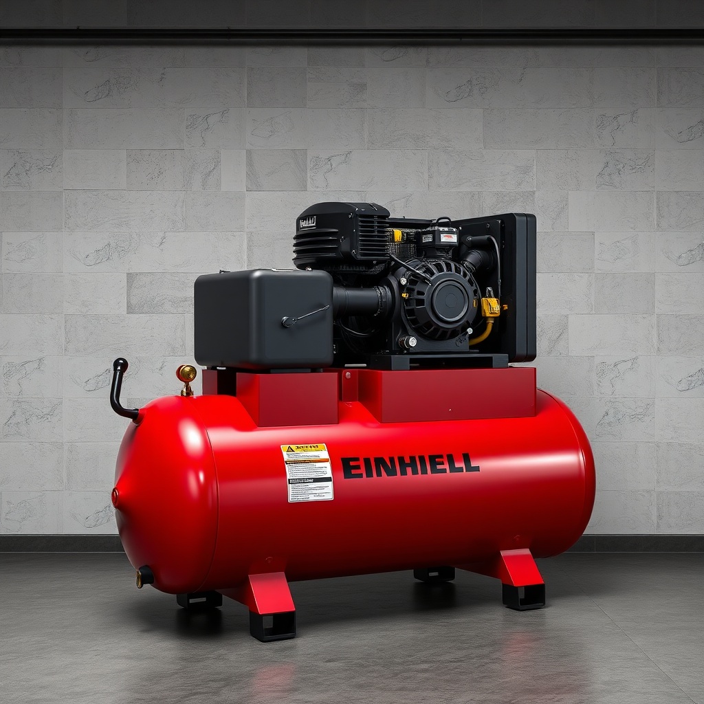 Einhell TC-AC 190/24/8 kompresörün arka panelinde güç kablosu ve şalter detayı