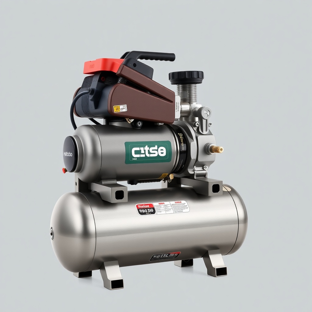 Metabo H 16-350 Inox kompresörü üzerine monte edilmiş titreşim sönümleyici lastik ayaklar
