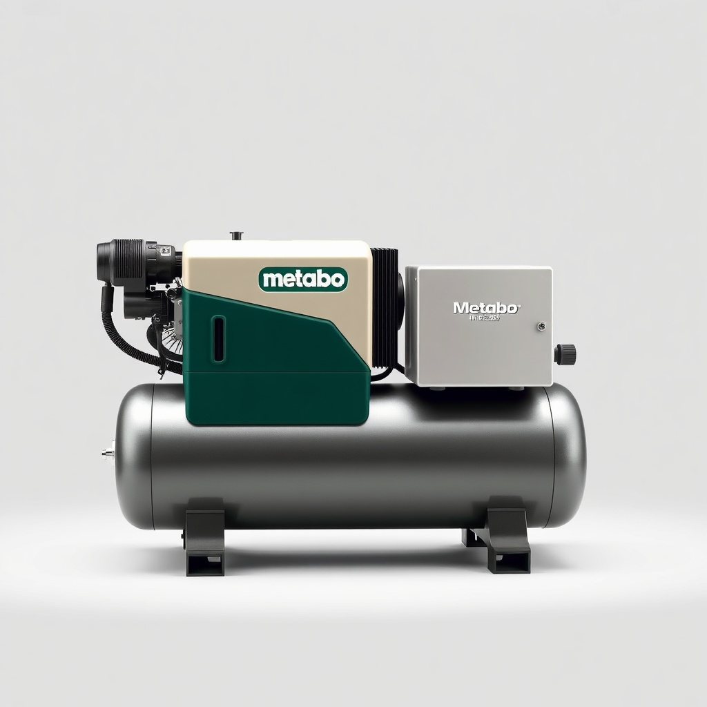 Metabo H 16-350 Inox kompresörün beyaz bir zemin üzerinde